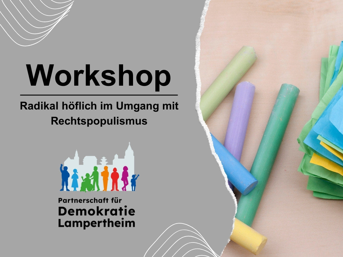 Header: Ankündigung Workshop zum Thema "Radikal höflich im Umgang mit Rechtspopulismus"