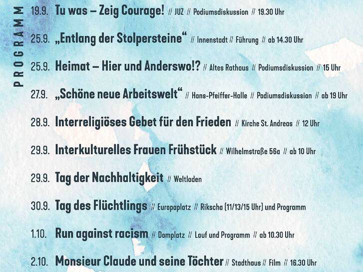 Programm der Interkulturellen Wochen in Lampertheim