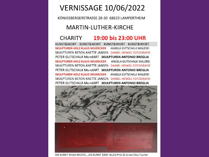 Plakat: Ankündigung Vernissage 10/06/2022
